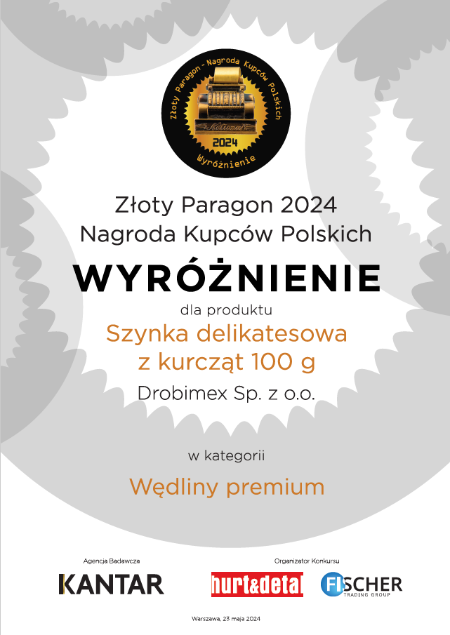 Złoty Paragon 2024 - Nagroda Kupców Polskich