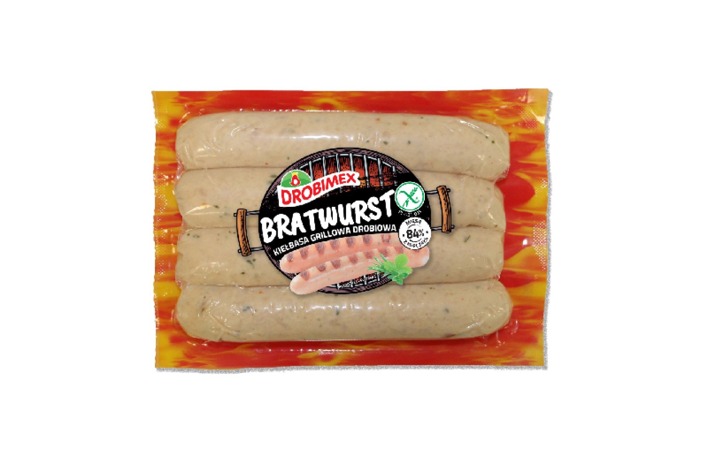 Bratwurst Kiełbasa Grillowa Drobiowa 300g