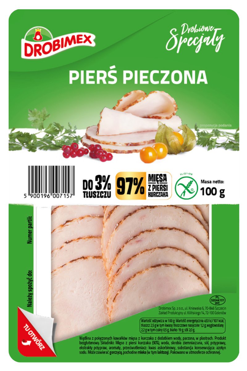 Pierś pieczona 100 g