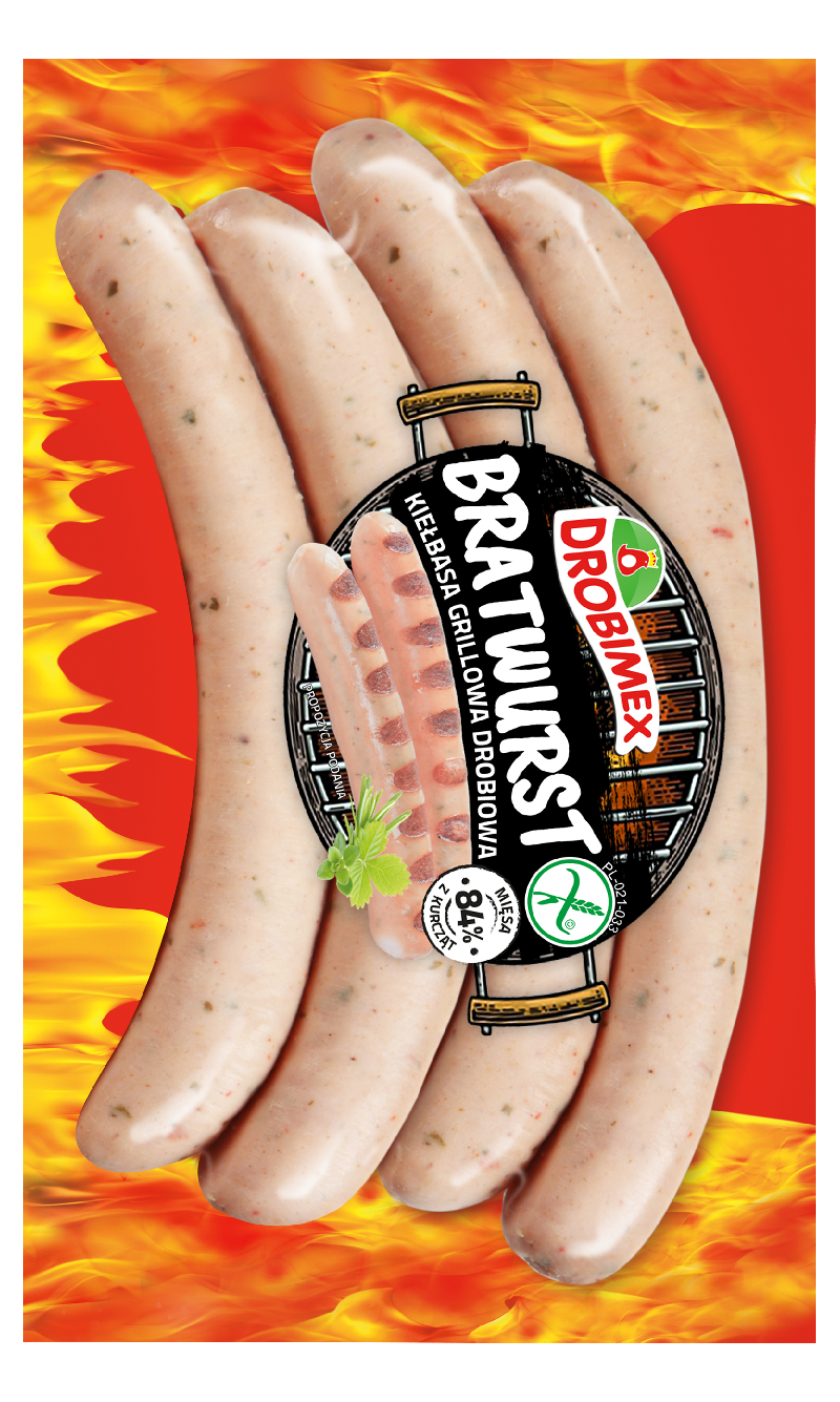 Bratwurst- kiełbaska grillowa drobiowa